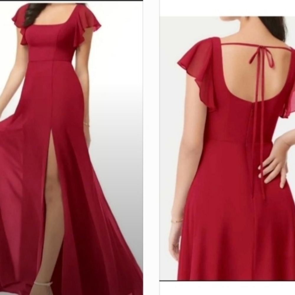 Elegant Red Evening Gown